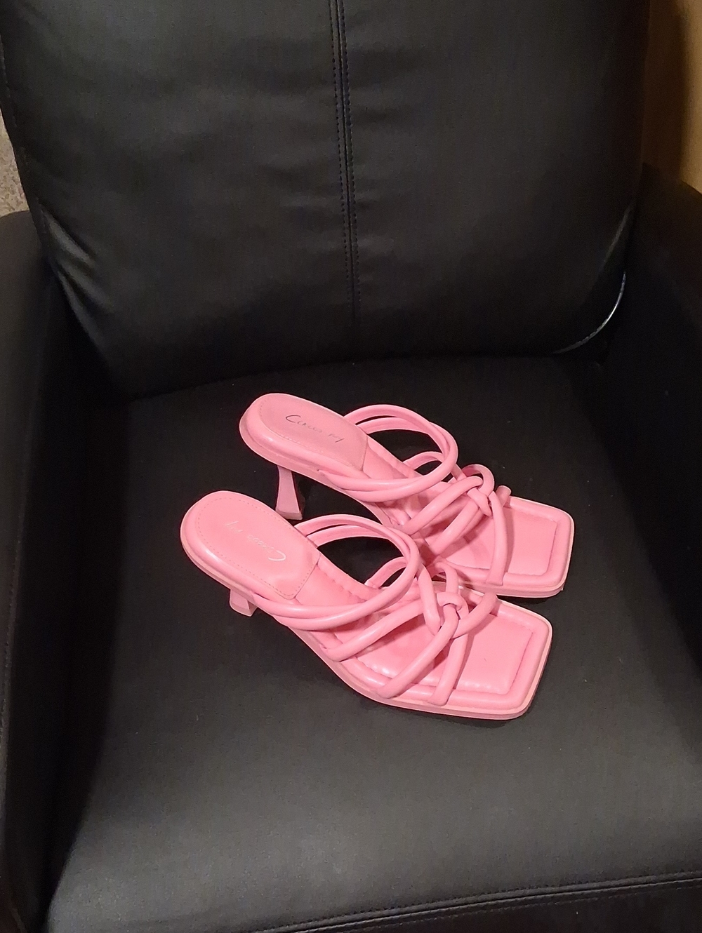Circus by Sam Edelman Pink Strappy Knot Square-Toe Heels